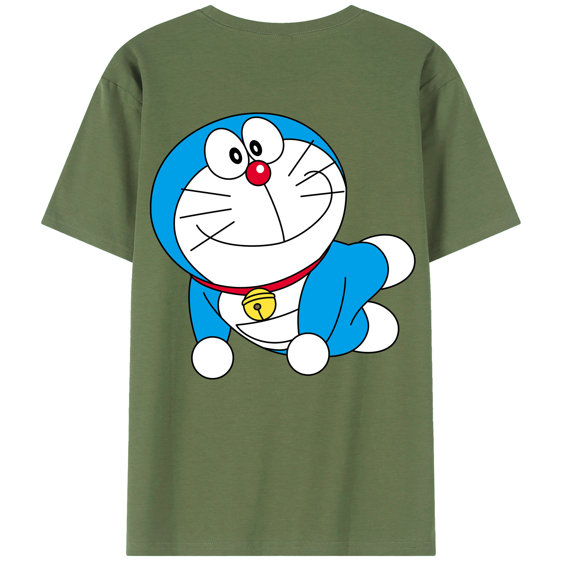 （画像用） ドラえもん Doraemon 綿100％ メンズ半袖Tシャツ（バックプリント） 通気性